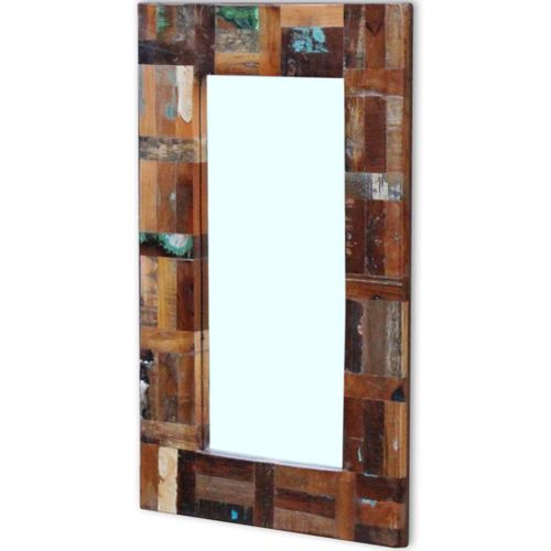 Miroir Bois De Récupération Massif 80x50 Cm