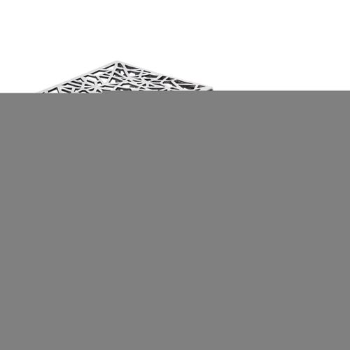 Table Auxiliaire Carrée 2 Pièces Aluminium Argenté