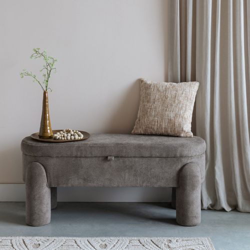 Banc Coffre En Tissu L113cm