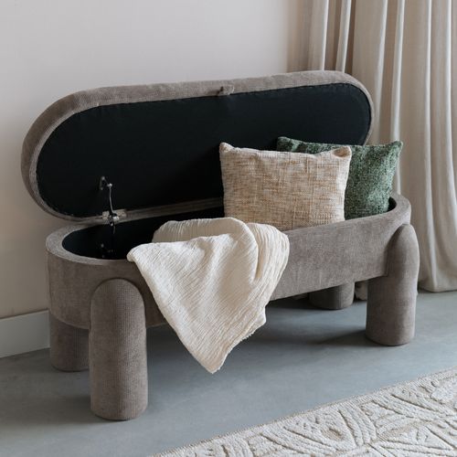 Banc Coffre En Tissu L113cm