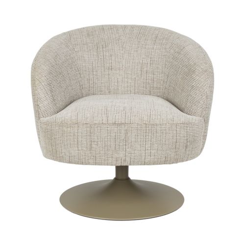 Fauteuil Pivotant En Tissu Et Métal