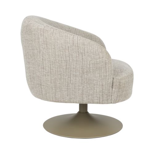 Fauteuil Pivotant En Tissu Et Métal