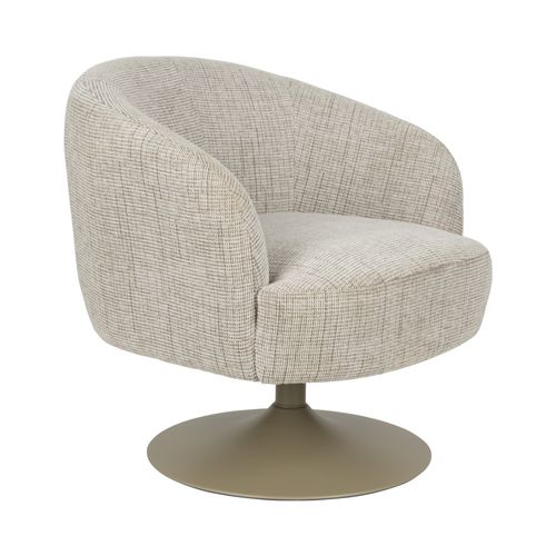 Fauteuil Pivotant En Tissu Et Métal