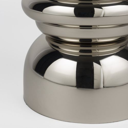 Table D'appoint Ronde En Chrome Ø29,5cm