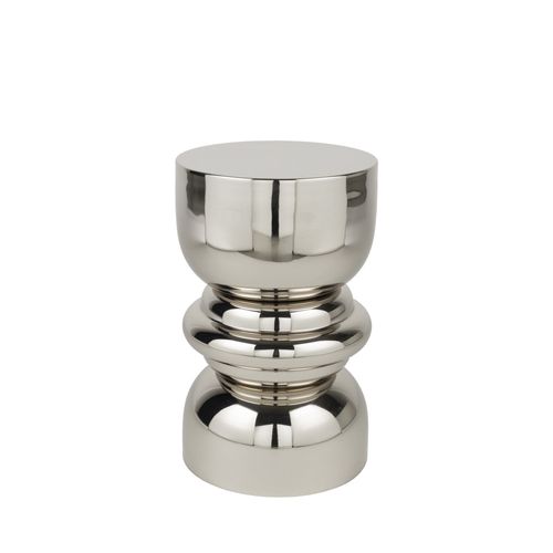 Table D'appoint Ronde En Chrome Ø29,5cm