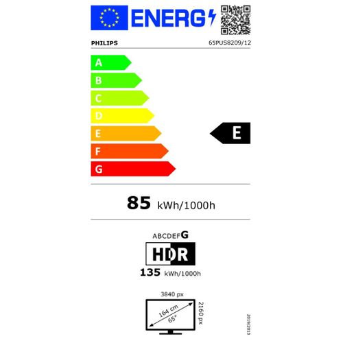 Téléviseur QLED 65" (164 cm) 4K Ultra HD Smart TV Ambilight - 65pus8209/12