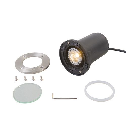 Spot De Sol Moderne Acier Inox - Basic Round