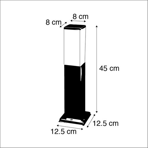 Lampe D'extérieur Moderne 45 Cm En Acier - Malios