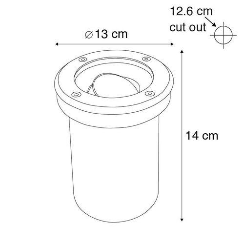 Spot De Sol Extérieur Moderne En Acier Orientable Ip65 - Delux