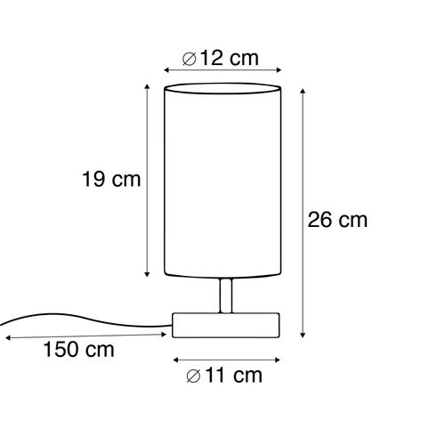 Lampe De Table Moderne Gris Avec Acier - Milo 2