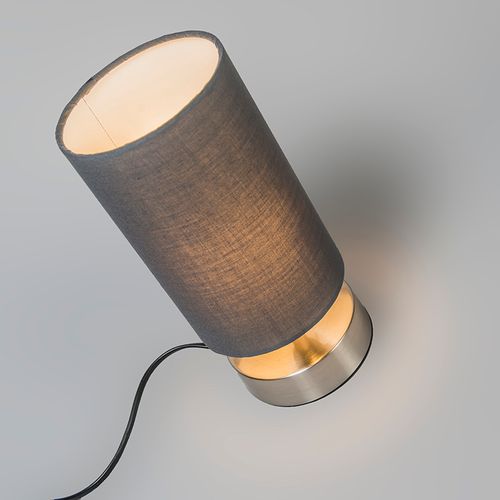Lampe De Table Moderne Gris Avec Acier - Milo 2