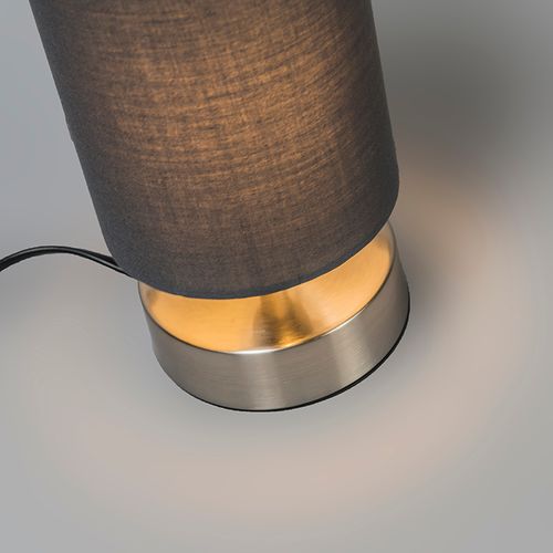 Lampe De Table Moderne Gris Avec Acier - Milo 2