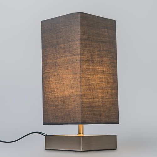 Lampe De Table Moderne Grise Avec Acier - Milo