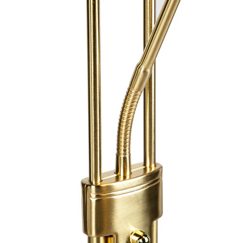 Lampadaire Or Avec Lampe De Lecture Avec LED Et Dimmer - Diva 2