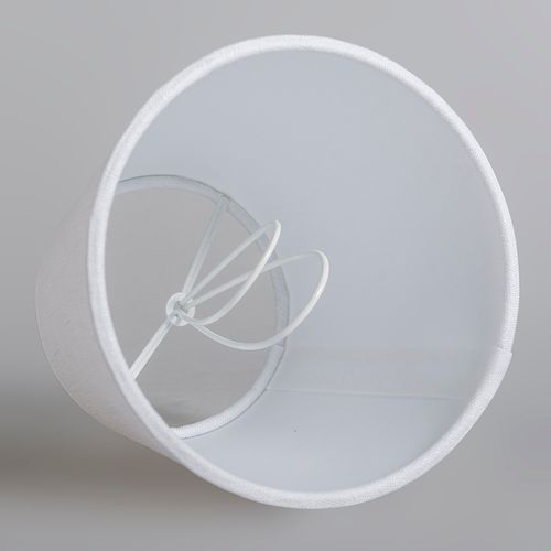 Abat-jour En Lin Blanc à Clipser 12 Cm Rond