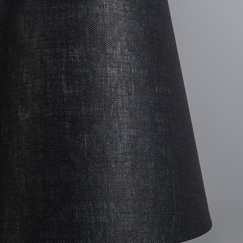 Abat-jour En Lin à Clipser Noir 12 Cm Rond