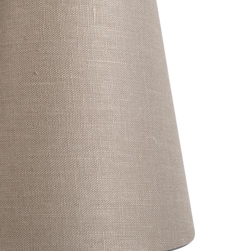 Abat-Jour Lin Taupe 12 Cm Rond
