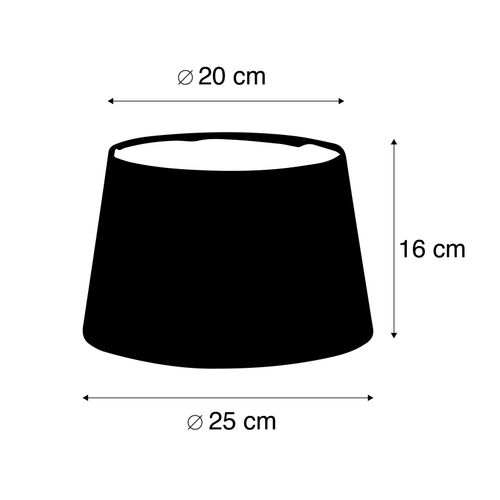 Abat-jour En Lin Gris 25/16