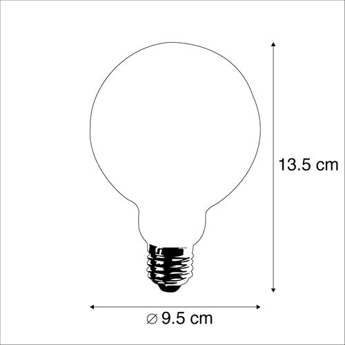 Ampoule LED à Culot E27 Dimmable G95 Dorée 5w 450lm 2200k