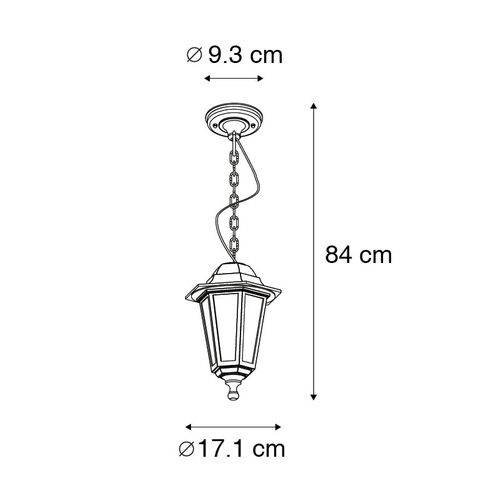 Lampe Suspendue D'extérieur Noire - New Haven