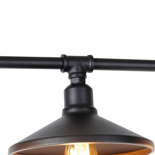 Suspension Industrielle Noire - 4 Laser