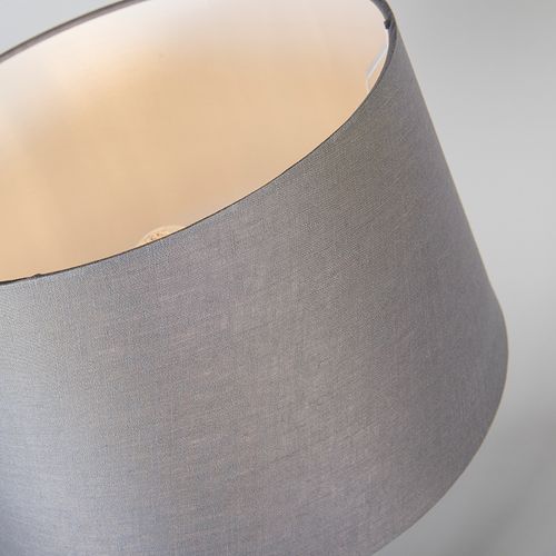 Lampe De Table Acier Avec Abat-jour Gris 35 Cm Réglable - Parte