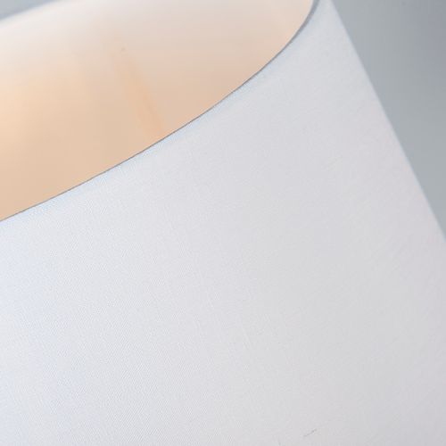 Lampe De Table Noire Avec Abat-jour Blanc 35 Cm Réglable - Parte