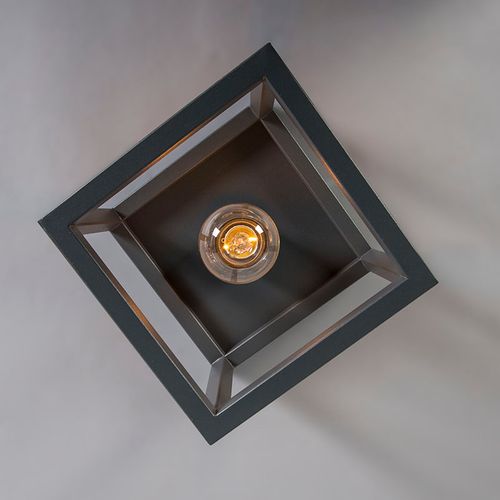 Plafonnier Industriel Gris Foncé - Cage