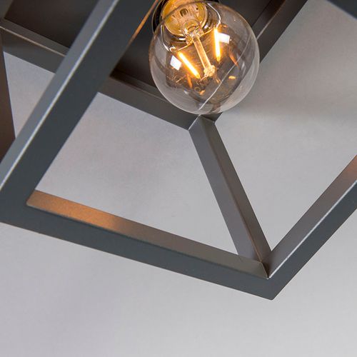 Plafonnier Industriel Gris Foncé - Cage