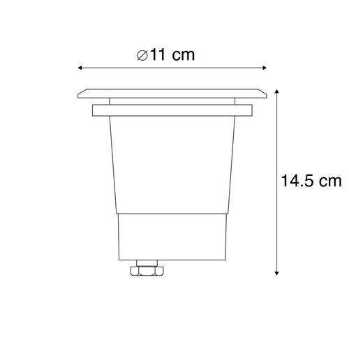Spot De Sol Extérieur Acier 11cm Ip67 - Basic Round