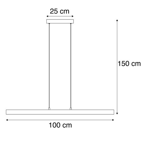 Suspension Noire Avec Intérieur Doré Avec LED - Balo 4