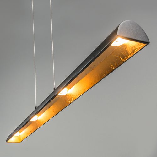 Suspension Noire Avec Intérieur Doré Avec LED - Balo 4
