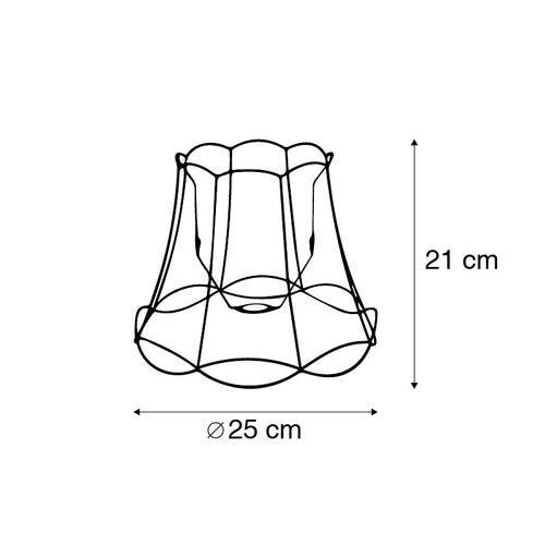 Abat-jour En Métal Noir 25/21 - Granny Frame