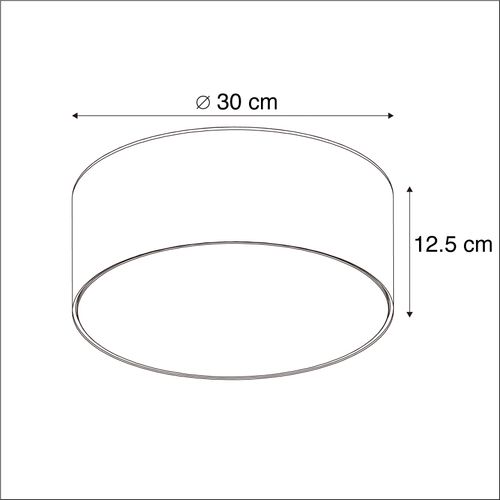 Plafonnier Vert 30 Cm Avec LED - Drum LED