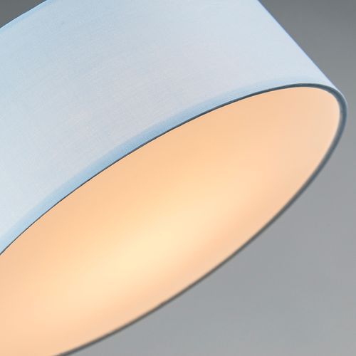 Plafonnier Bleu 30 Cm Avec LED - Drum LED