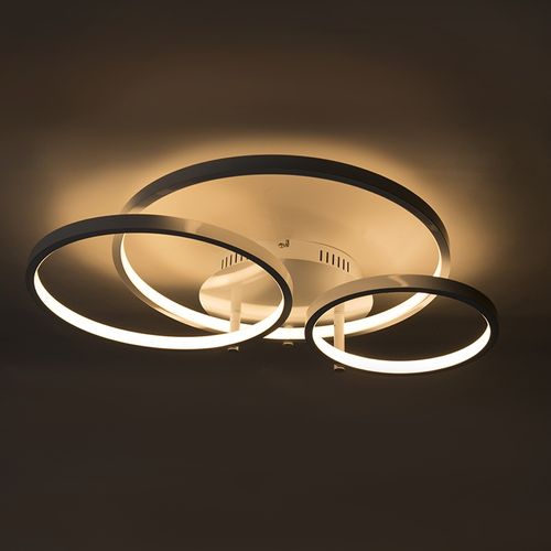 Plafonnier Moderne Blanc Avec LED Et Variateur - Rondas