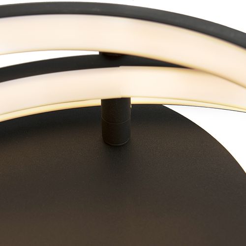 Plafonnier Moderne Noir Avec LED Et Variateur - Rondas