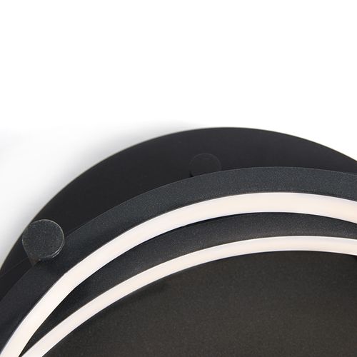 Plafonnier Moderne Noir Avec LED Et Variateur - Rondas