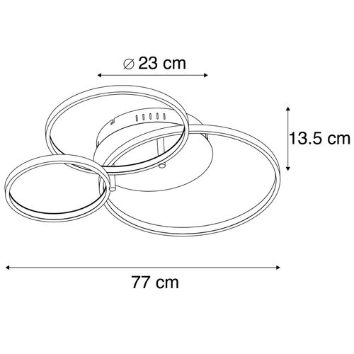 Plafonnier Moderne En Acier Avec LED Et Variateur - Rondas