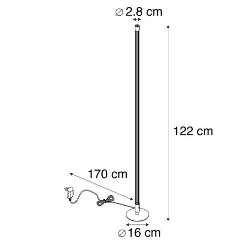 Lampadaire Moderne LED Chrome - Line-up