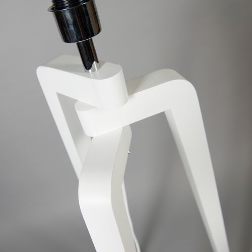 Lampadaire Trépied Blanc Avec Abat-jour 50 Cm Noir - Puros