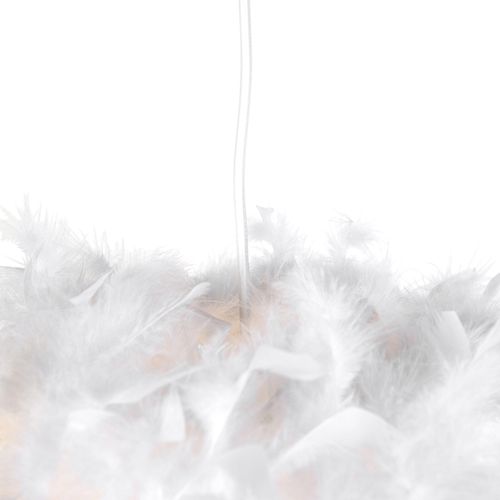 Lampe Suspendue Country Blanc - Plume