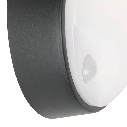 Applique Murale Extérieure Noire Avec LED Avec Détecteur De Mouvement Ip54 - Hortus