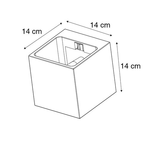 Applique Carrée Rurale Béton - Alban