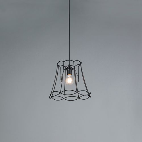 Lampe Suspendue Rétro Noire 30 Cm - Granny Frame