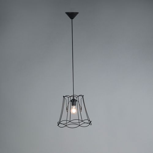 Lampe Suspendue Rétro Noire 30 Cm - Granny Frame