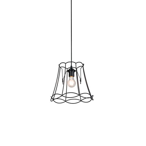 Lampe Suspendue Rétro Noire 30 Cm - Granny Frame