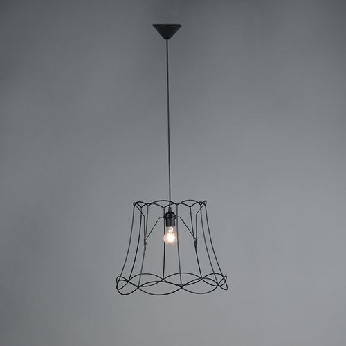 Lampe Suspendue Rétro Noire 50 Cm - Granny Frame