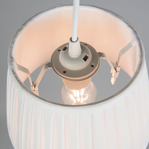 Lampe Suspendue Rétro Crème 25 Cm - Plissée