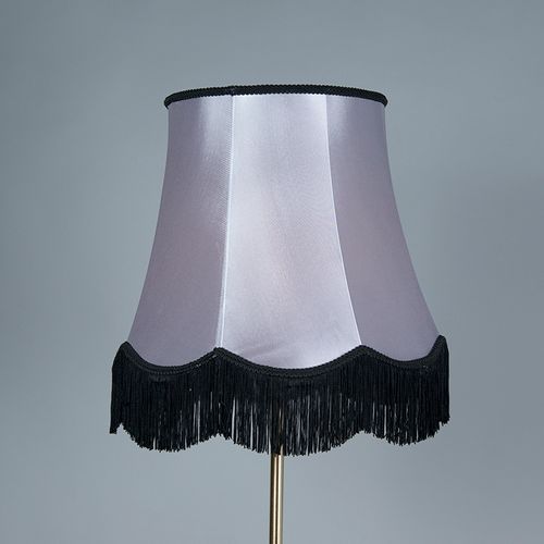 Lampadaire En Laiton Avec Abat-jour Granny B Noir-gris 45 Cm - Kaso